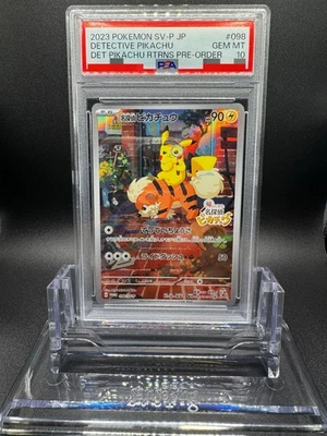 Pokemon Card Japanese Detective Pikachu 098/SV-P PSA 10 GEM MINT Pre-Order Promo - Image 1 of 2