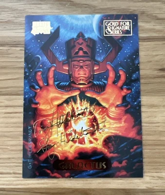  1994 Fleer Marvel Masterpieces Gold Signature Card #40 GALACTUS FANTASTIC 4 - Image 1 of 3