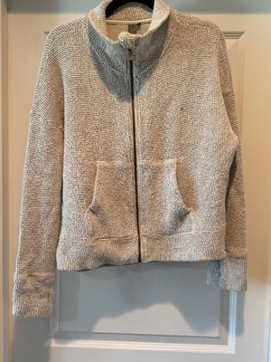 Sudadera Betty L. Restful Boucle Gris Jaspeado Cremallera Completa Chaqueta Suéter Atlético Foto 1 de 4