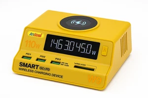 ANDOWL W9 SMART 110W QC3.0 MULTIPORT LADEGERÄT + PD + KABELLOSES LADEN - Bild 1 von 3