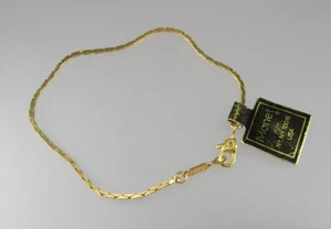 NOS mit Etikett Vintage 90er MONET goldfarbene "Arlene" Kette 7" Armband 9944 - Bild 1 von 7