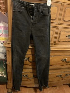 Kids Straight Black Jeans Mid Rise - Picture 1 of 5