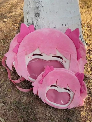 Linda Mochila Bandolera Puella Magi Madoka Magica Kaname Madoka Itabag Bolso de Felpa Foto 1 de 4