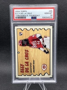 2024 Topps Throwback Thursday TBT Elly De La Cruz RC 1959 Wacky Plaks #65 PSA 10 - Picture 1 of 2
