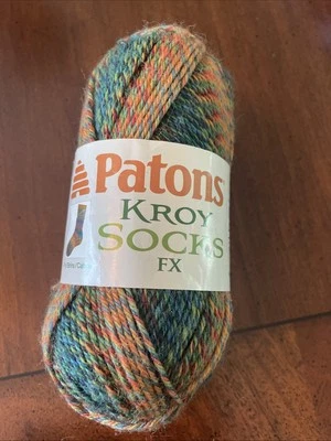 Calcetines Patons Kroy hilo FX #57242 colores trébol naranja azul rojo lana/nylon 166 yardas Foto 1 de 4