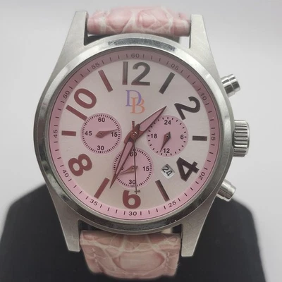 Relógio Dooney & Bourke 42,5 mm feminino cronógrafo rosa aço inoxidável 100 pés WR - Imagem 1 de 4