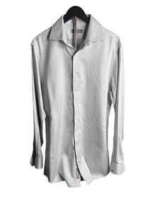 Daniel Cremieux Signature Collection Men's Lt. Gray Supima Cotton Dress Shirt 17 - Picture 1 of 12