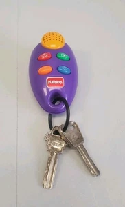 Vintage Playskool Car Alarm Key Ring Keychain Purple Tested Works - Picture 1 of 4