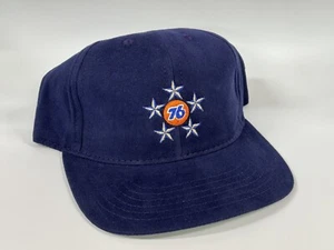 Vintage Unocal 76 5-Star Blue Embroidered Logo Snapback Hat, Made in the USA - Picture 1 of 5