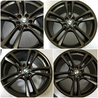 原装 20 英寸宝马 740 750 原始设备制造商 303 M 黑色车轮轮辋 F01 F02 GT LI ($2485-obo) — 第 1/4 张图片