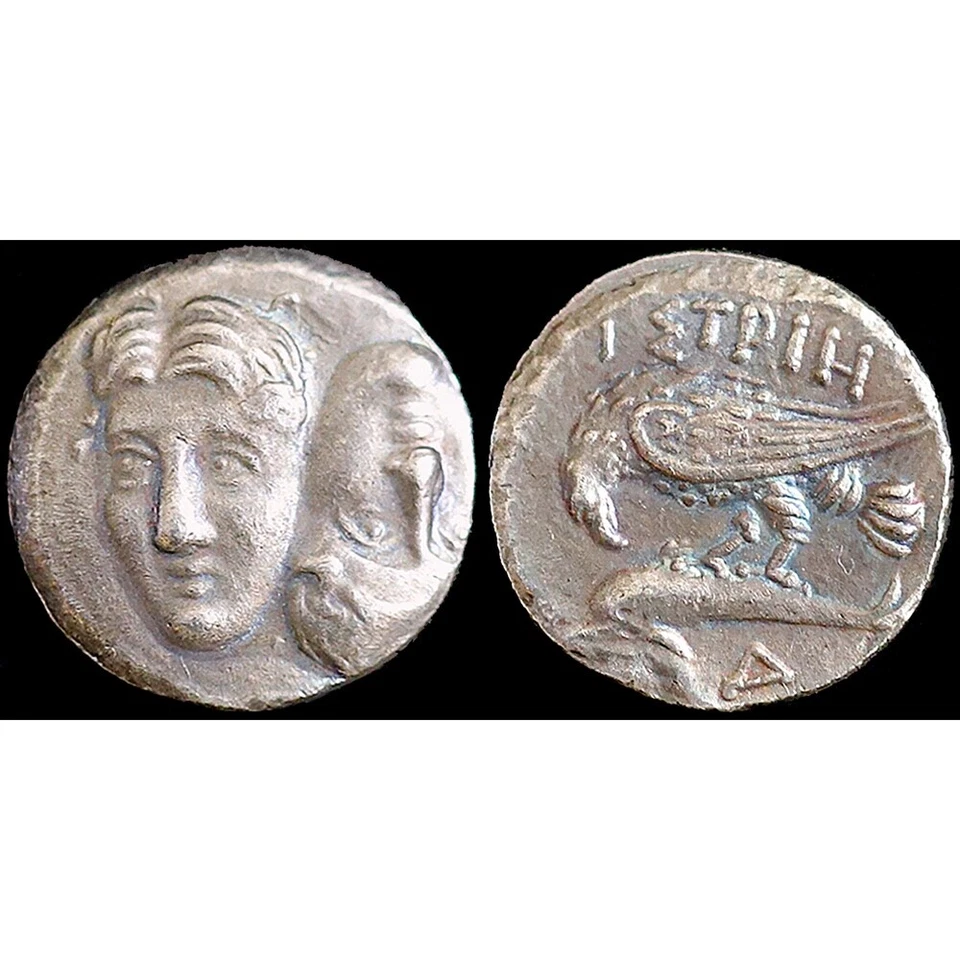 400 BC Small Ancient Greek Coin Moesia, Istrus - Silver Plated Drachma 16mm - Image 1 of 1