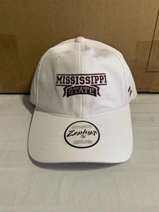 Mississippi State Bulldogs NCAA Zephyr One Size White Soft Dad Hat Brand New - Picture 1 of 5