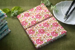 Doodle Diary Notebook Fabric Gift sketchbook journal A5 Diaries Unruled 200 Page - Picture 1 of 9