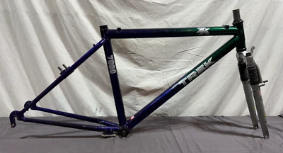 老式 1995 Trek 7000 ZX 18 英寸 C-T 铝质 MTN 自行车车架 Rockshox Quadra 21+ — 第 1/4 张图片