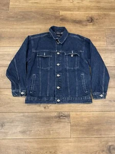 Canyon River Blues Denim Jacket Size L 90’s Vintage Western Rodeo Biker Y2k - Picture 1 of 8