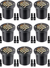 SUNVIE 9 Pack Low Voltage Landscape In-Ground LED Lights 12W Shielded Warm White