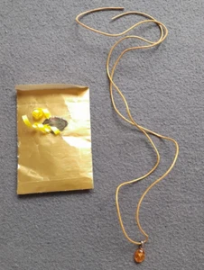 Bernsteinkette Kette mit Bernsteinanhänger von der Bernsteinhütte Fehmann Neu - Bild 1 von 4