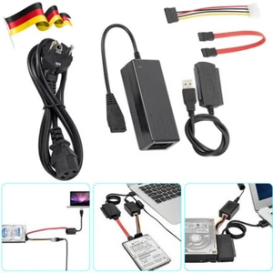 USB auf IDE + SATA Adapter für 2,5"" & 3,5"" HDD SSD Festplatten Festplatte DE - Afbeelding 1 van 12