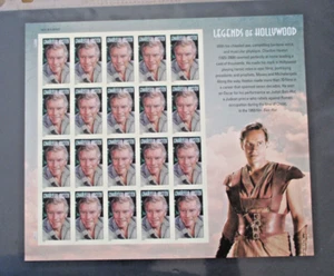 CHARLTON HESTON BRIEFMARKENBLATT ~ SCOTT #4892 FOREVER, 2014 LEGENDEN VON HOLLYWOOD - Bild 1 von 4