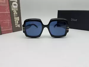 DIOR DSGTS1UXR_10A0 Black Square Sunglasses DIORSIGNATURE S1U - Picture 1 of 8