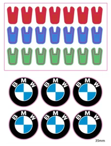 Custom BMW M4 GT3 Sim Wheel Sticker sheets - Picture 1 of 1