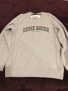 Eddie Bauer Mens Crewneck Pullover Grey Sweater Size Large - Picture 1 of 5