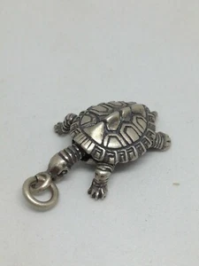 Tortuga Colgante Plata Pulido Articulada MM 15x25 Tortuga De Terra Arti - Imagen 1 de 4