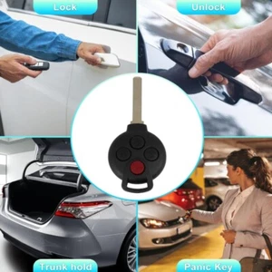 Remote Car Key Fob Control Chip KR55WK45144 4 Buttons for Mercedes-Benz Smart - Picture 1 of 8