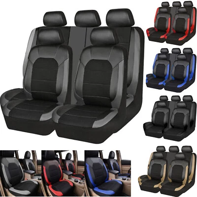 For Toyota Prius Leather Car Seat Covers 5-Seats Front Rear Protector Full Set Foto 1 de 4