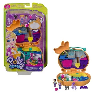 Polly Pocket Corgi Cuddles Compact mit Haustier Hotel Motiv, Micro Polly & Shani Dol - Bild 1 von 3