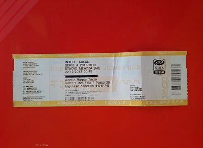 Biglietto 17a giornata Campionato 2013/14: Inter-Milan 1-0 del 22/12/2013 - Immagine 1 di 2