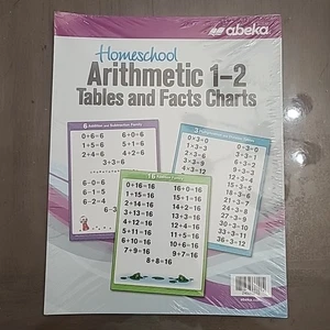 Abeka Arithmetic 1-2 Tables and Facts Charts - Picture 1 of 2