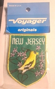 NIP Vintage New Jersey State Bird Goldfinch Souvenir Embroidered Voyager Patch - Picture 1 of 4