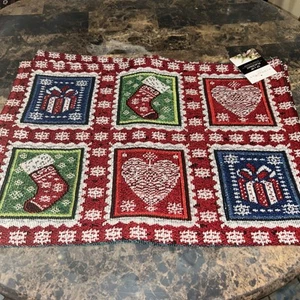 Middleton Home Tapestry Christmas Placemats Set of 4 Holiday 18" x 13" - Picture 1 of 5