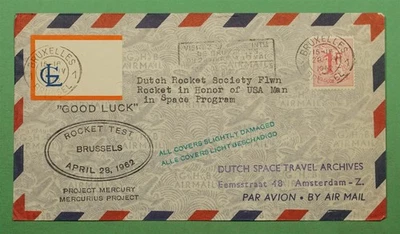 DR WHO 1962 BELGIUM SPACE ROCKET MAIL EZ #19C1 w13328 - Image 1 of 2