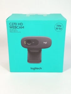 Logitech C270 HD Webcam schwarz 720p BRANDNEU VERSIEGELT - kostenloser Versand - Bild 1 von 6
