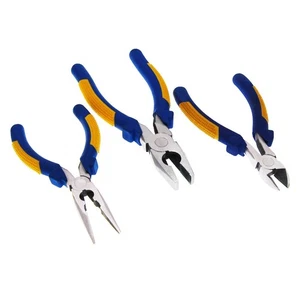 Juego de alicates profesionales: alicates combinados, cortador lateral, alicates puntiagudos, asas largas - Imagen 1 de 2