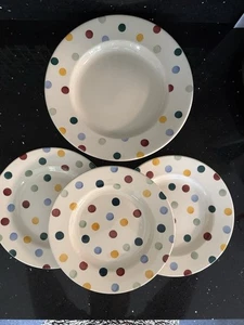 Emma Bridgewater Plates 1 Dinner Plus 3 Side Plates Used In Excellent Condition - Picture 1 of 13