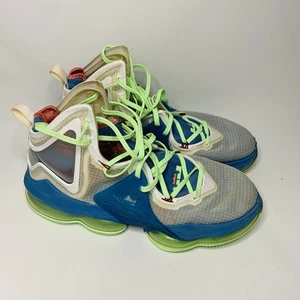 Nike Lebron 19 Hombres Talla 12 Zapatos Tenis Tropical Holandés Azul Lima Brillo DC9339 - Imagen 1 de 6
