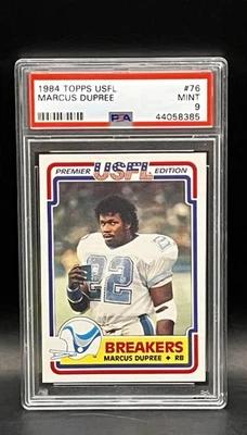 Marcus Dupree 1984 TOPPS USFL #76 RC PSA 9 Rookie Football Card! - Image 1 of 2
