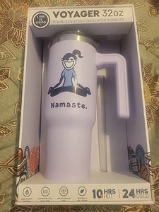 Life is Good Voyager 32 oz Namaste Tumbler Insulated Stainless Steel. Purple - Picture 1 of 4