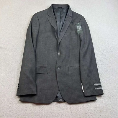 Vince Camuto Burge Blazer Mens 36 Regular Gray Plaid Button Up Jacket NWT - Image 1 of 4
