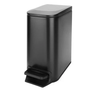Small Bathroom Trash Can with Lid Soft Close, Step Pedal, 6 Liter / 1.6 Gallo... - Picture 1 of 8