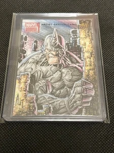Upper Deck Marvel Rhino Sketch Cards Signed by Anthony Tan 1/1 - Picture 1 of 2