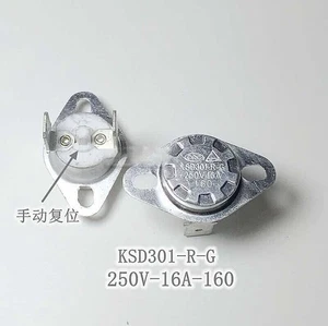 QTY:1pcsNew Manual Reset Thermostat KSD301-R-G 250V 16A 160℃ - Picture 1 of 1