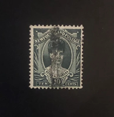Stamps Canada Newfoundland Sc112  10c  dk green Queen Alexandra, see details - Image 1 of 4