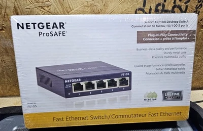 Netgear ProSafe (FS105) 5 портов внешний коммутатор (новый запечатанный) - Изображение 1 из 4