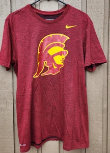 USC Nike Tee Short Sleeve Shirt Cardinal Helmet Dri-Fit Athletic Cut Men’s Med - Picture 1 of 6