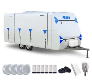 Oxford Cloth Travel Trailer RV Cover 17'5"-20' Waterproof Rip-resistant Anti-RV - Picture 1 of 6