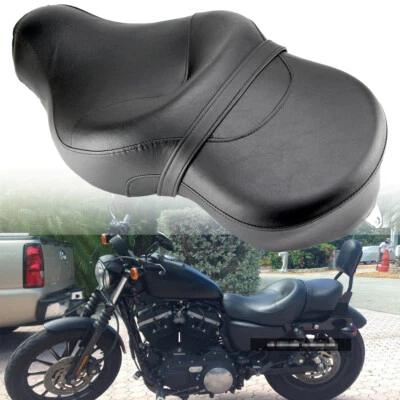 Driver Passenger Low-Pro Seat For Harley Iron 1200 883 Sportster XL 72 48 Custom - Image 1 of 4